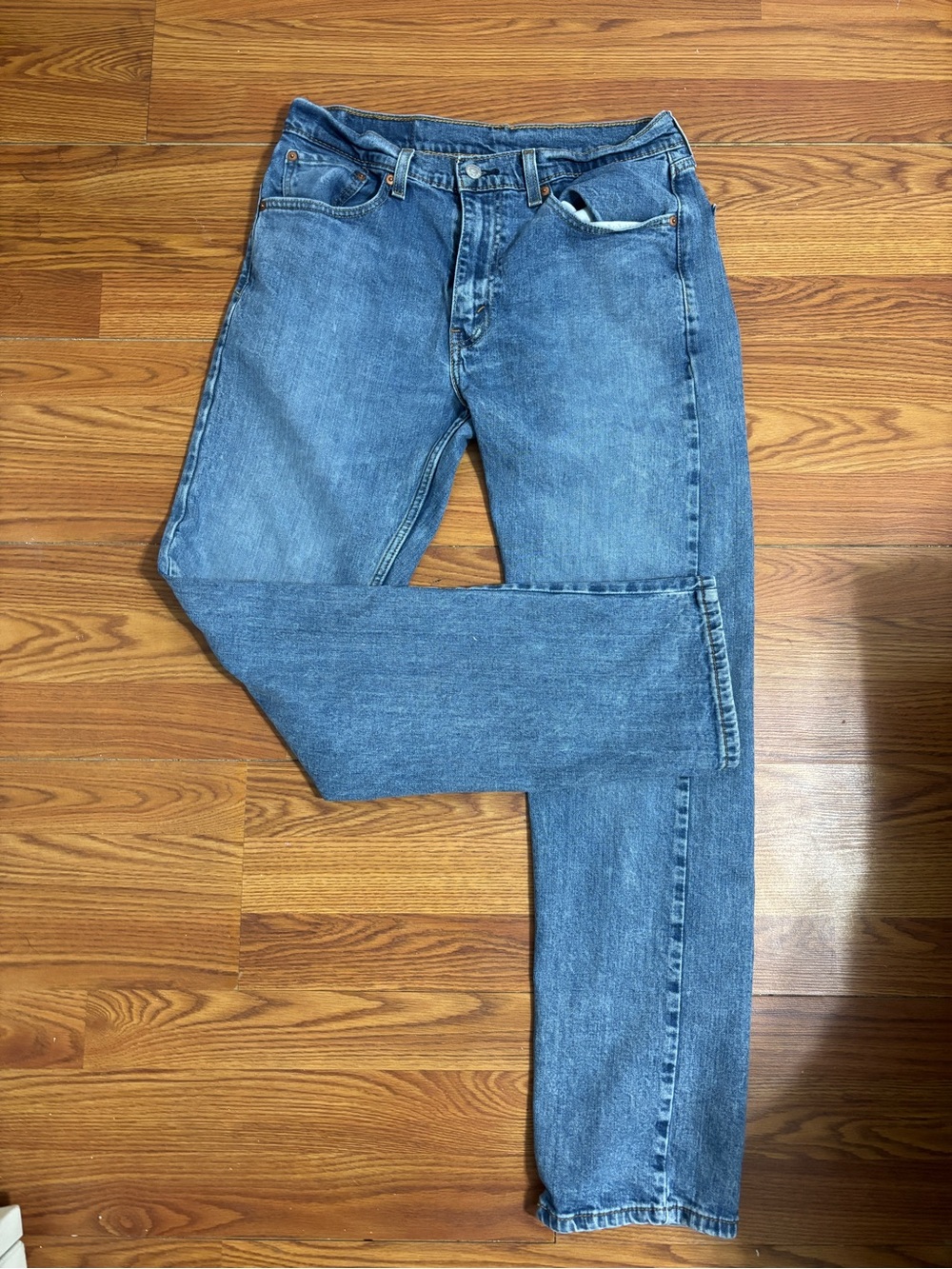 Levi's Men's Blue Straight-Leg Denim Jeans